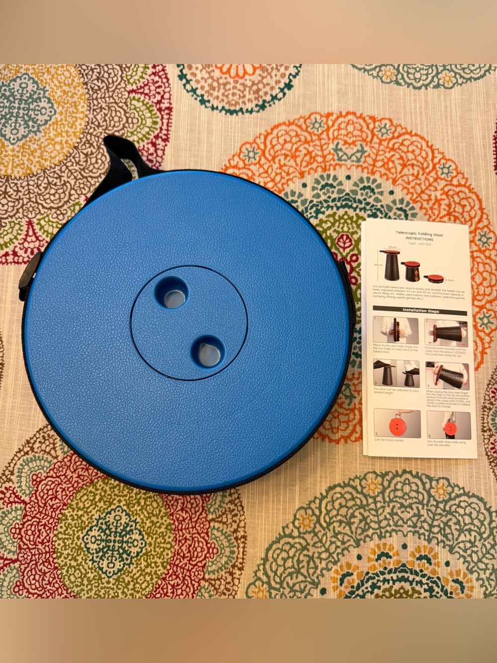 NWT Blue Collapsible Stool - Portable Folding Seat